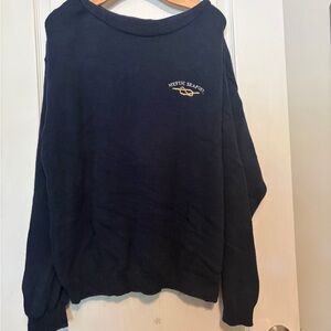 Vintage Whale Knits Mystic Seaport Size L Unisex Navy Nautical Sweater